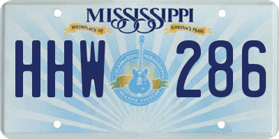 MS license plate HHW286