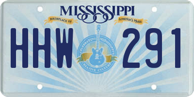 MS license plate HHW291