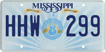 MS license plate HHW299