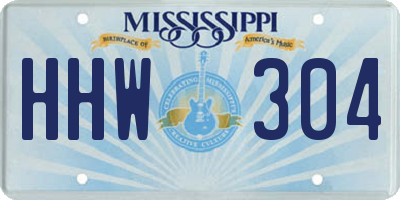 MS license plate HHW304