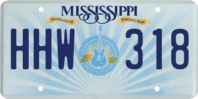 MS license plate HHW318