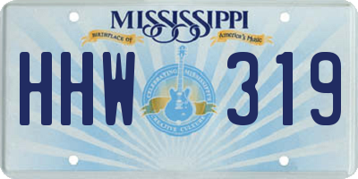 MS license plate HHW319