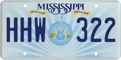MS license plate HHW322