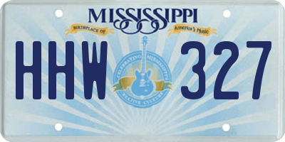 MS license plate HHW327