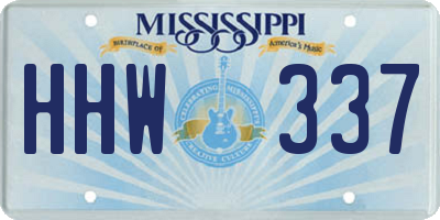 MS license plate HHW337