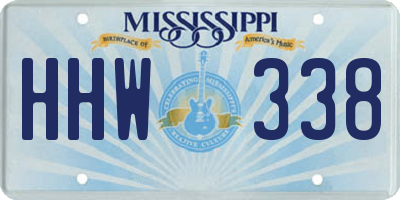 MS license plate HHW338