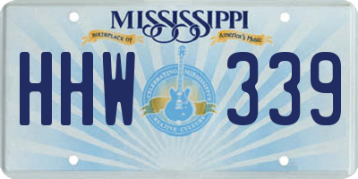 MS license plate HHW339