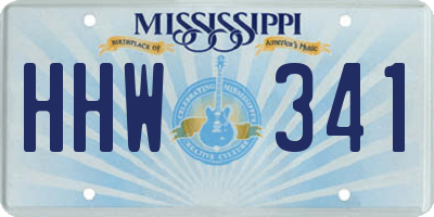 MS license plate HHW341
