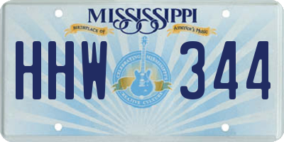 MS license plate HHW344