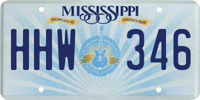 MS license plate HHW346