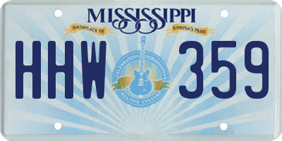 MS license plate HHW359