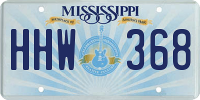 MS license plate HHW368