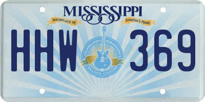 MS license plate HHW369