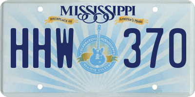 MS license plate HHW370