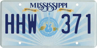 MS license plate HHW371