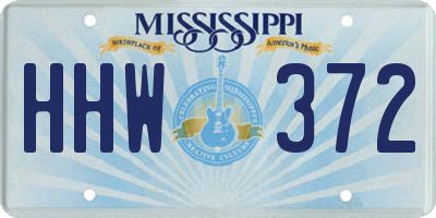MS license plate HHW372