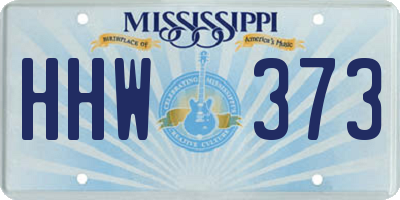 MS license plate HHW373