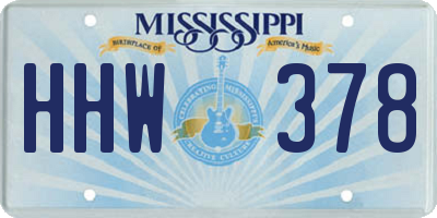 MS license plate HHW378