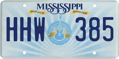 MS license plate HHW385