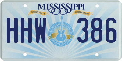 MS license plate HHW386