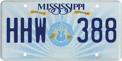 MS license plate HHW388