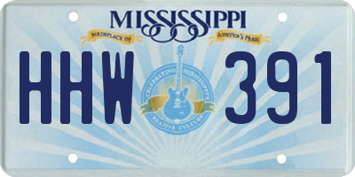 MS license plate HHW391