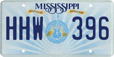 MS license plate HHW396