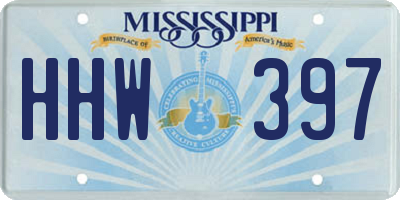 MS license plate HHW397