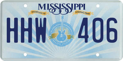 MS license plate HHW406