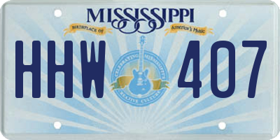 MS license plate HHW407