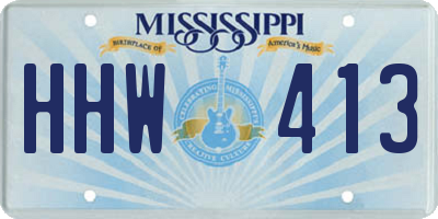MS license plate HHW413