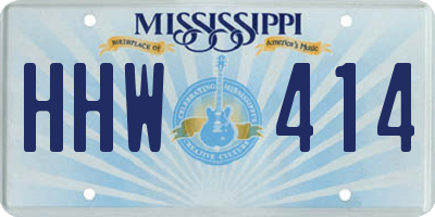MS license plate HHW414