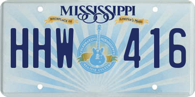 MS license plate HHW416