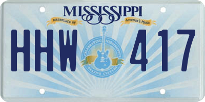 MS license plate HHW417