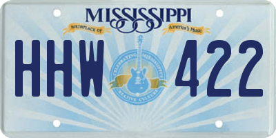 MS license plate HHW422