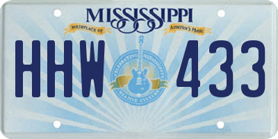 MS license plate HHW433