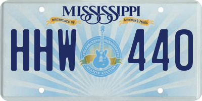 MS license plate HHW440