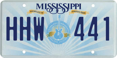 MS license plate HHW441