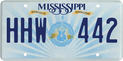 MS license plate HHW442