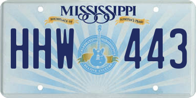 MS license plate HHW443