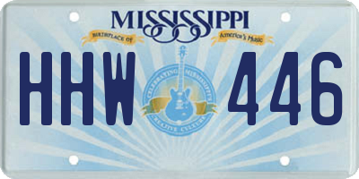 MS license plate HHW446