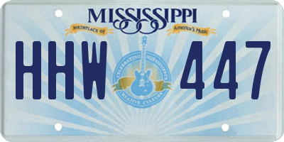 MS license plate HHW447