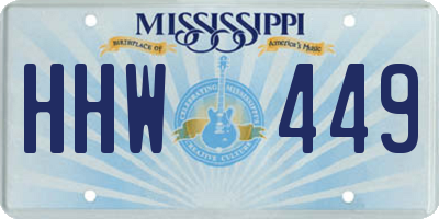 MS license plate HHW449