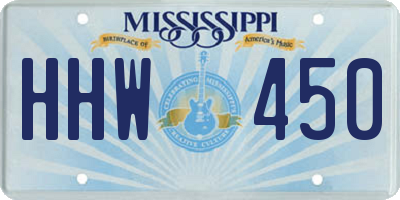 MS license plate HHW450