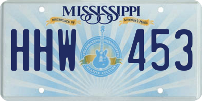 MS license plate HHW453