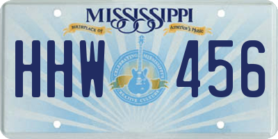 MS license plate HHW456
