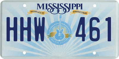 MS license plate HHW461