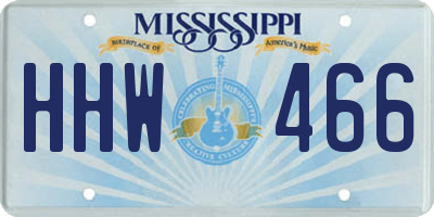 MS license plate HHW466