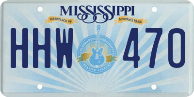 MS license plate HHW470