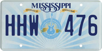 MS license plate HHW476